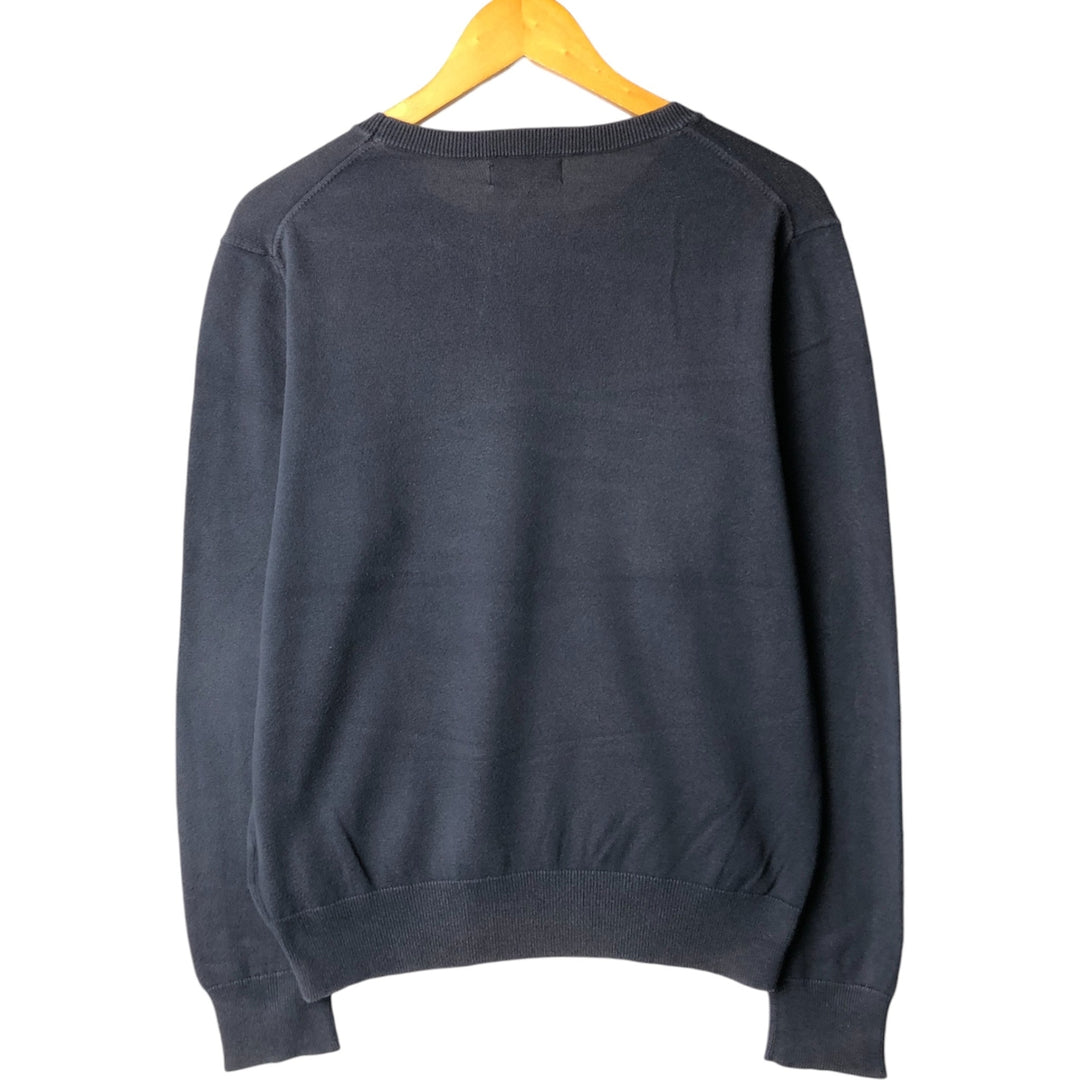 Ralph Lauren POLO RALPH LAUREN cotton knit sweater, women's size XL cotton navy blue type Vintage Second Hand