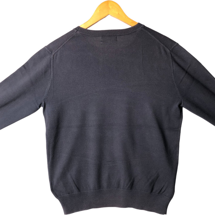 Ralph Lauren POLO RALPH LAUREN cotton knit sweater, women's size XL cotton navy blue type Vintage Second Hand