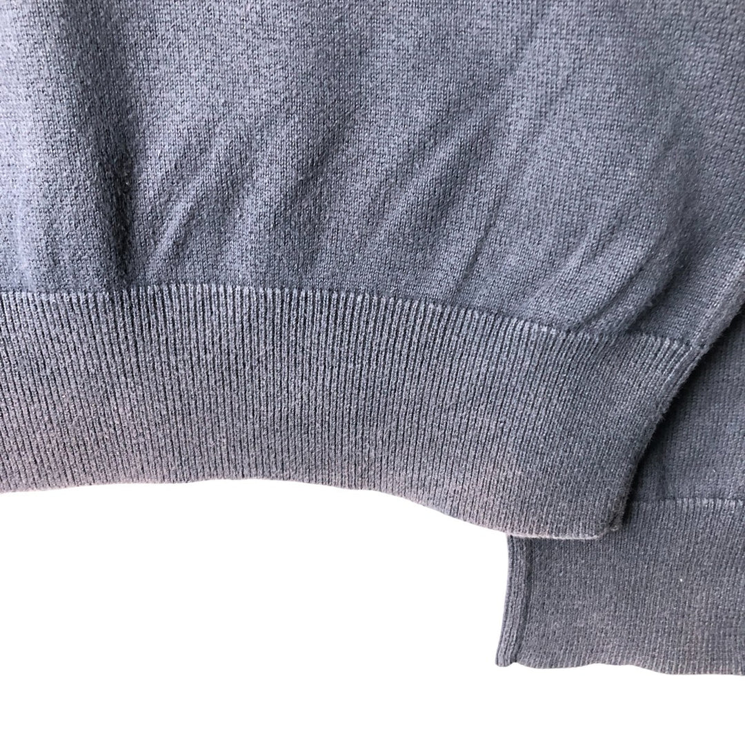 Ralph Lauren POLO RALPH LAUREN cotton knit sweater, women's size XL cotton navy blue type Vintage Second Hand