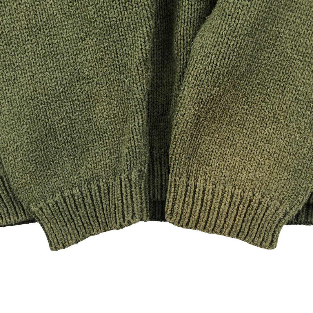 90'S Vintage Eddie Bauer Cotton Knit Sweater, Men's Size XL cotton Khaki type Vintage Second Hand