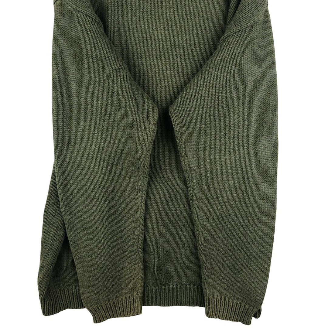 90'S Vintage Eddie Bauer Cotton Knit Sweater, Men's Size XL cotton Khaki type Vintage Second Hand