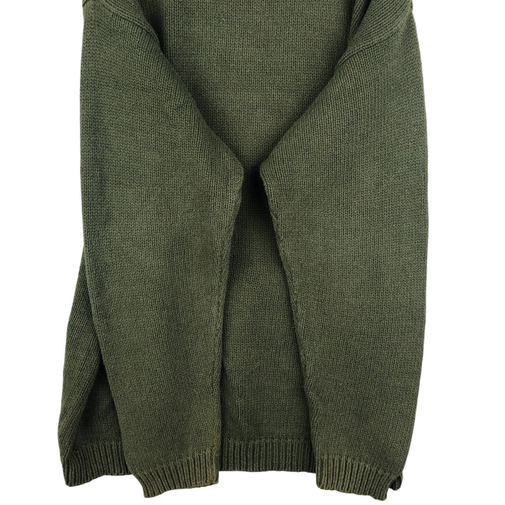 90'S Vintage Eddie Bauer Cotton Knit Sweater, Men's Size XL cotton Khaki type Vintage Second Hand