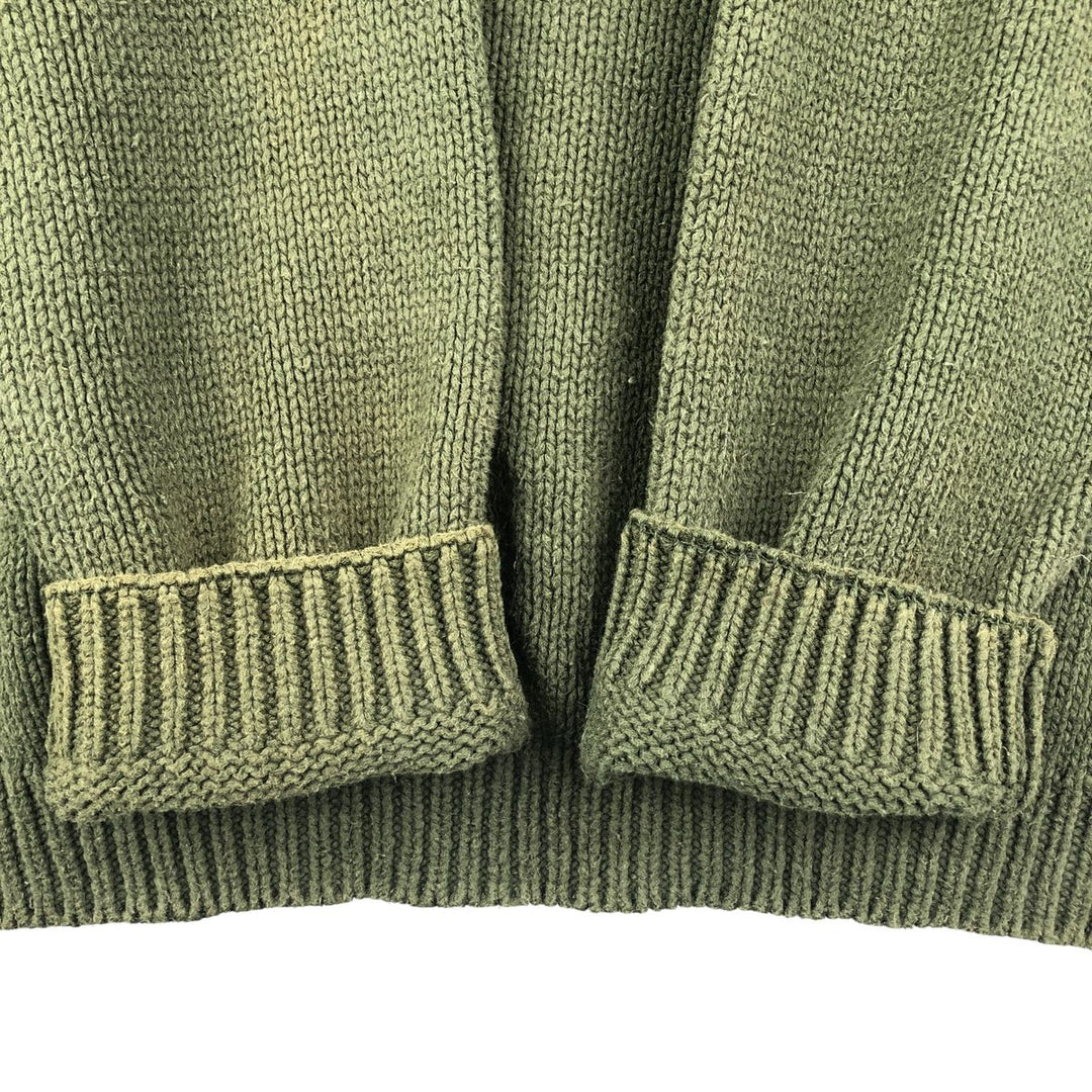 90'S Vintage Eddie Bauer Cotton Knit Sweater, Men's Size XL cotton Khaki type Vintage Second Hand