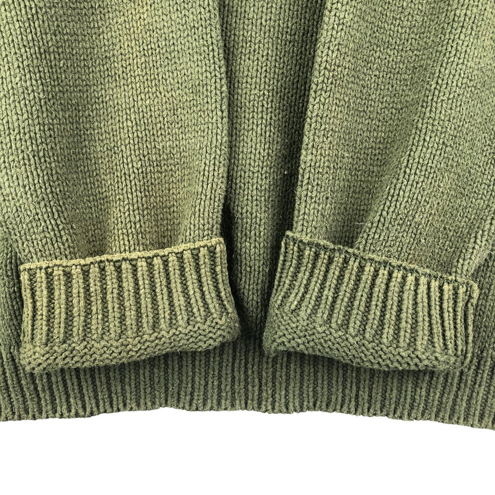 90'S Vintage Eddie Bauer Cotton Knit Sweater, Men's Size XL cotton Khaki type Vintage Second Hand
