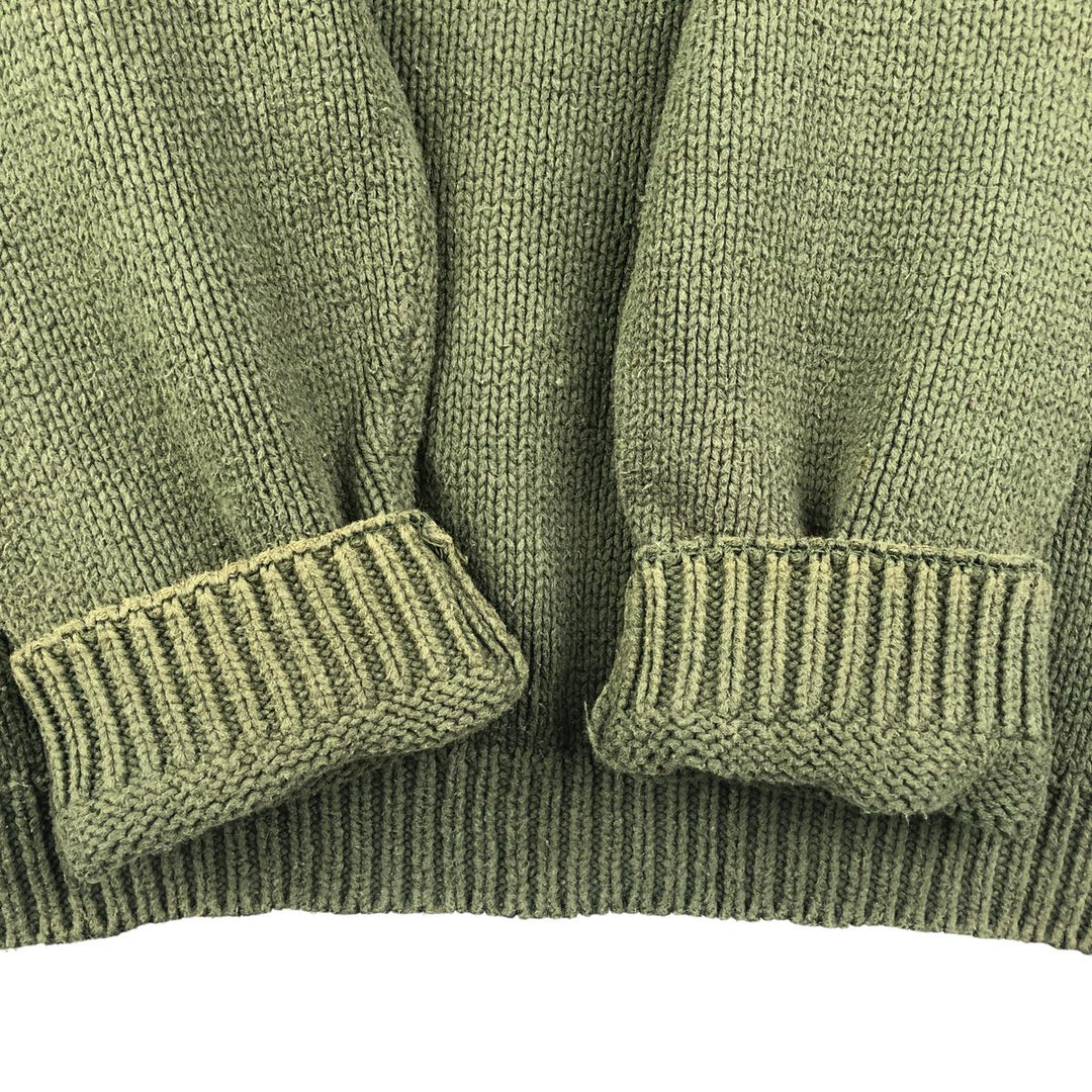 90'S Vintage Eddie Bauer Cotton Knit Sweater, Men's Size XL cotton Khaki type Vintage Second Hand