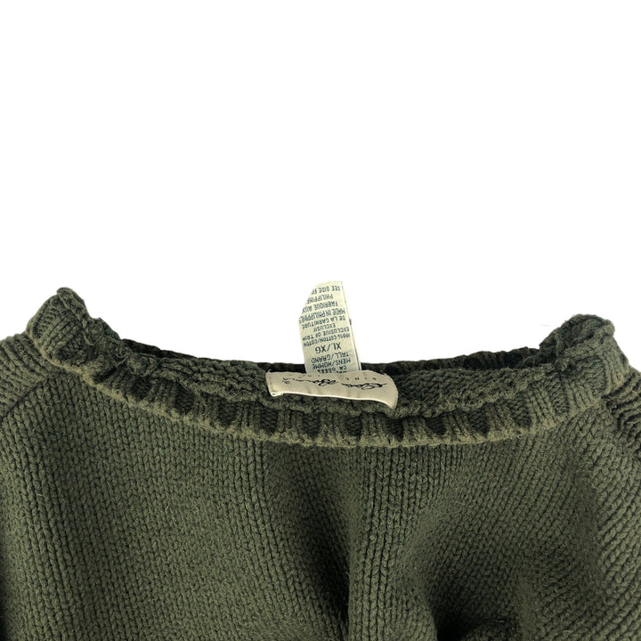 90'S Vintage Eddie Bauer Cotton Knit Sweater, Men's Size XL cotton Khaki type Vintage Second Hand