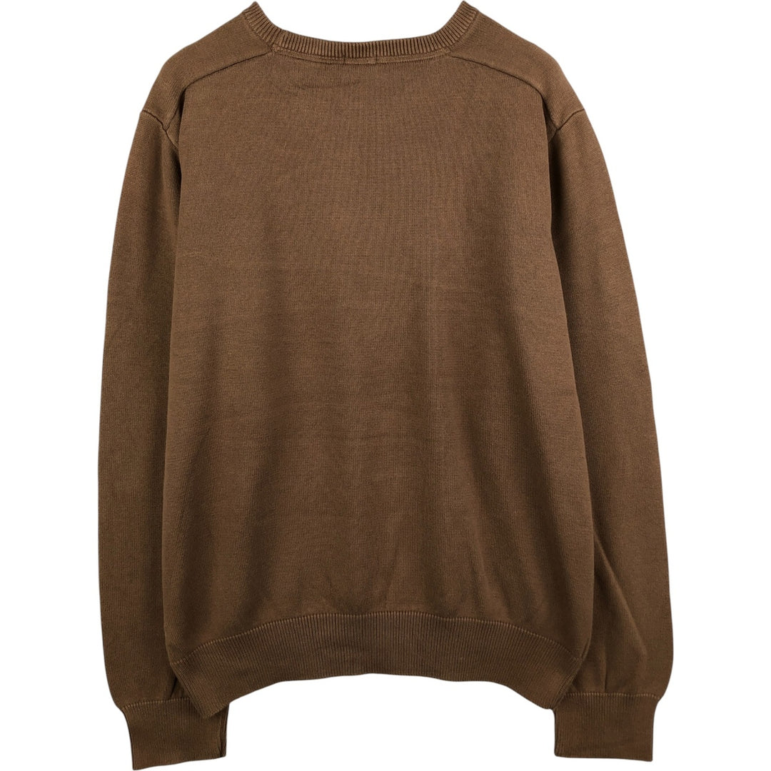 Timberland Men's Cotton Knit Sweater, Size XL cotton brown type Vintage Second Hand