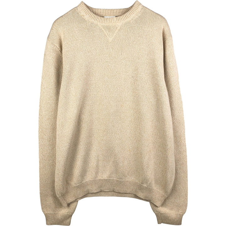 Brooks Brothers 346 Cotton Knit Sweater, Men's Size L cotton unbleached Vintage Second Hand