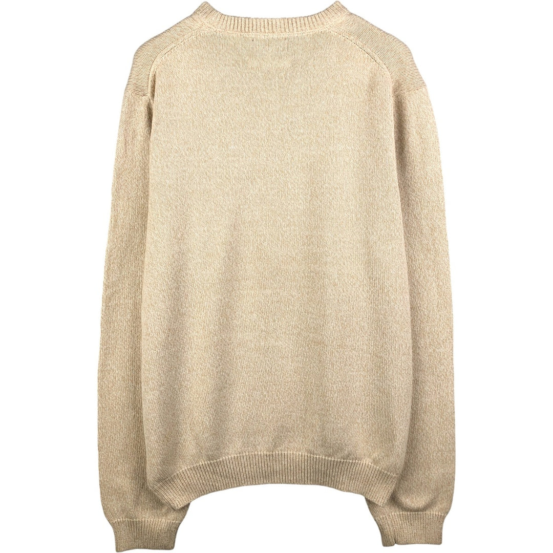 Brooks Brothers 346 Cotton Knit Sweater, Men's Size L cotton unbleached Vintage Second Hand