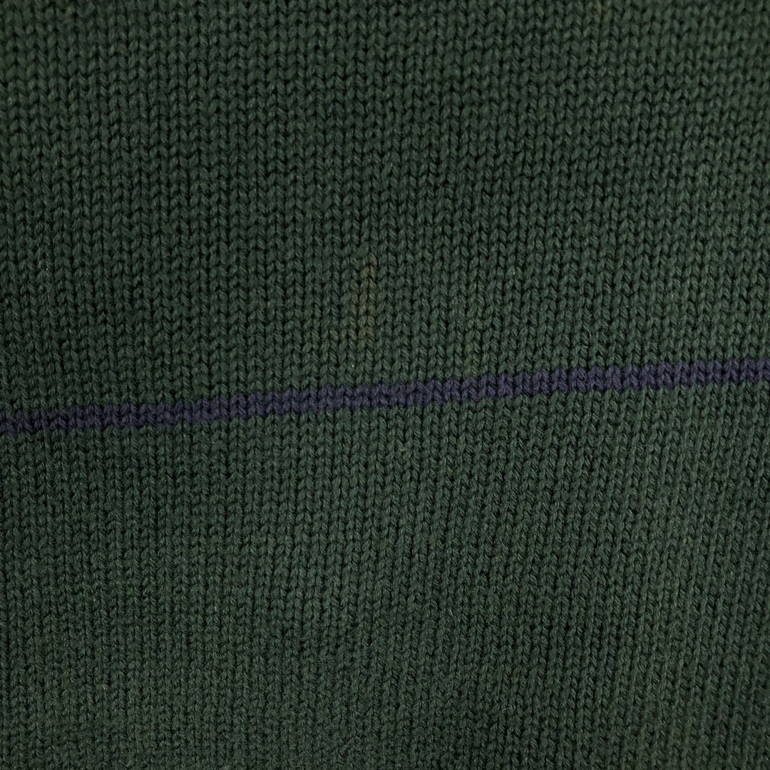 NAUTICA Cable Knit Cotton Sweater, Men's Size XL cotton Green type dark green Vintage Second Hand