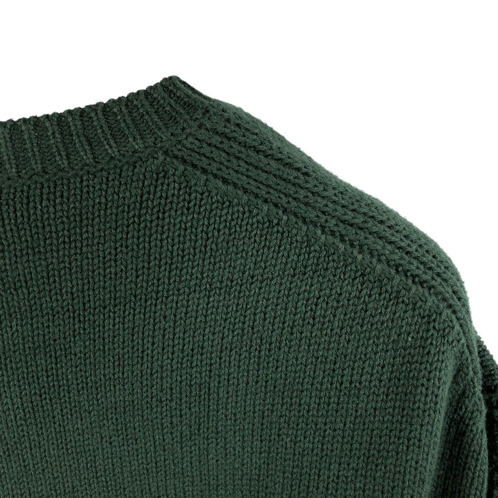 NAUTICA Cable Knit Cotton Sweater, Men's Size XL cotton Green type dark green Vintage Second Hand
