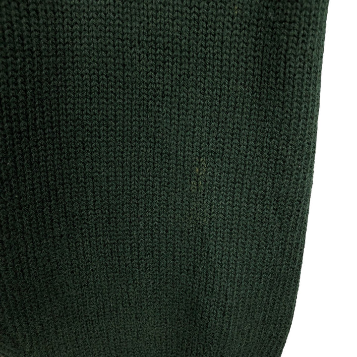 NAUTICA Cable Knit Cotton Sweater, Men's Size XL cotton Green type dark green Vintage Second Hand