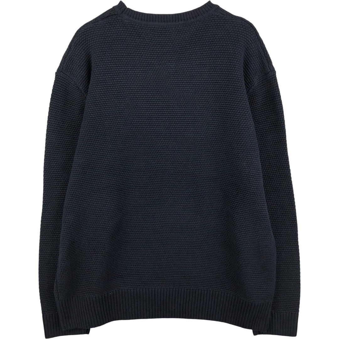 2000'S Orvis Cotton Knit Sweater, Men's Size XL cotton navy blue type Vintage Second Hand