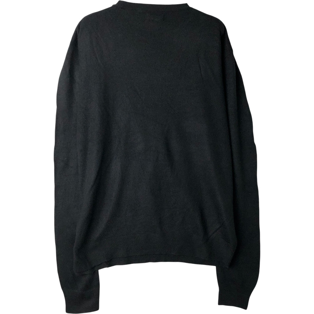 Pierre Cardin PARIS acrylic knit sweater, men's size L acrylic black type Vintage Second Hand