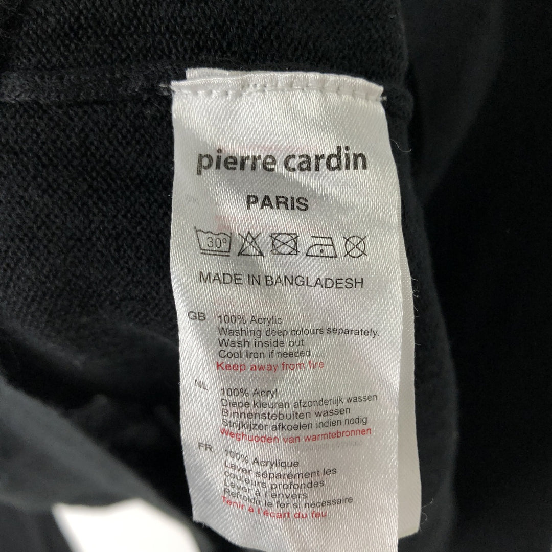 Pierre Cardin PARIS acrylic knit sweater, men's size L acrylic black type Vintage Second Hand