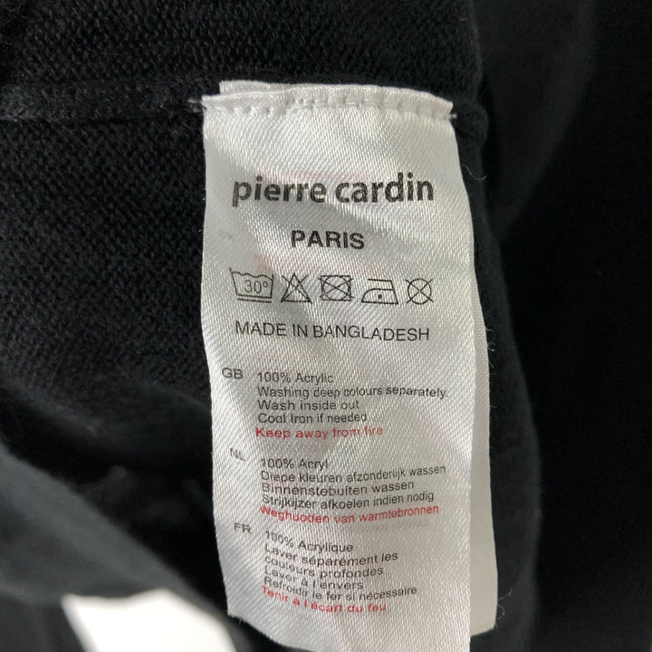 Pierre Cardin PARIS acrylic knit sweater, men's size L acrylic black type Vintage Second Hand