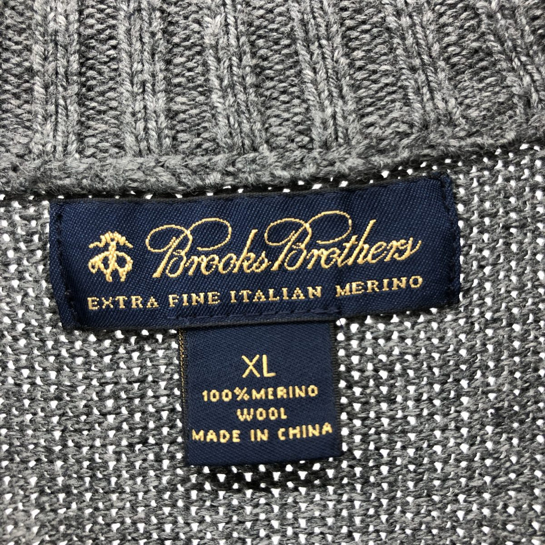 Brooks Brothers Wool Knit Half Zip Sweater Men's XL / eaa434816