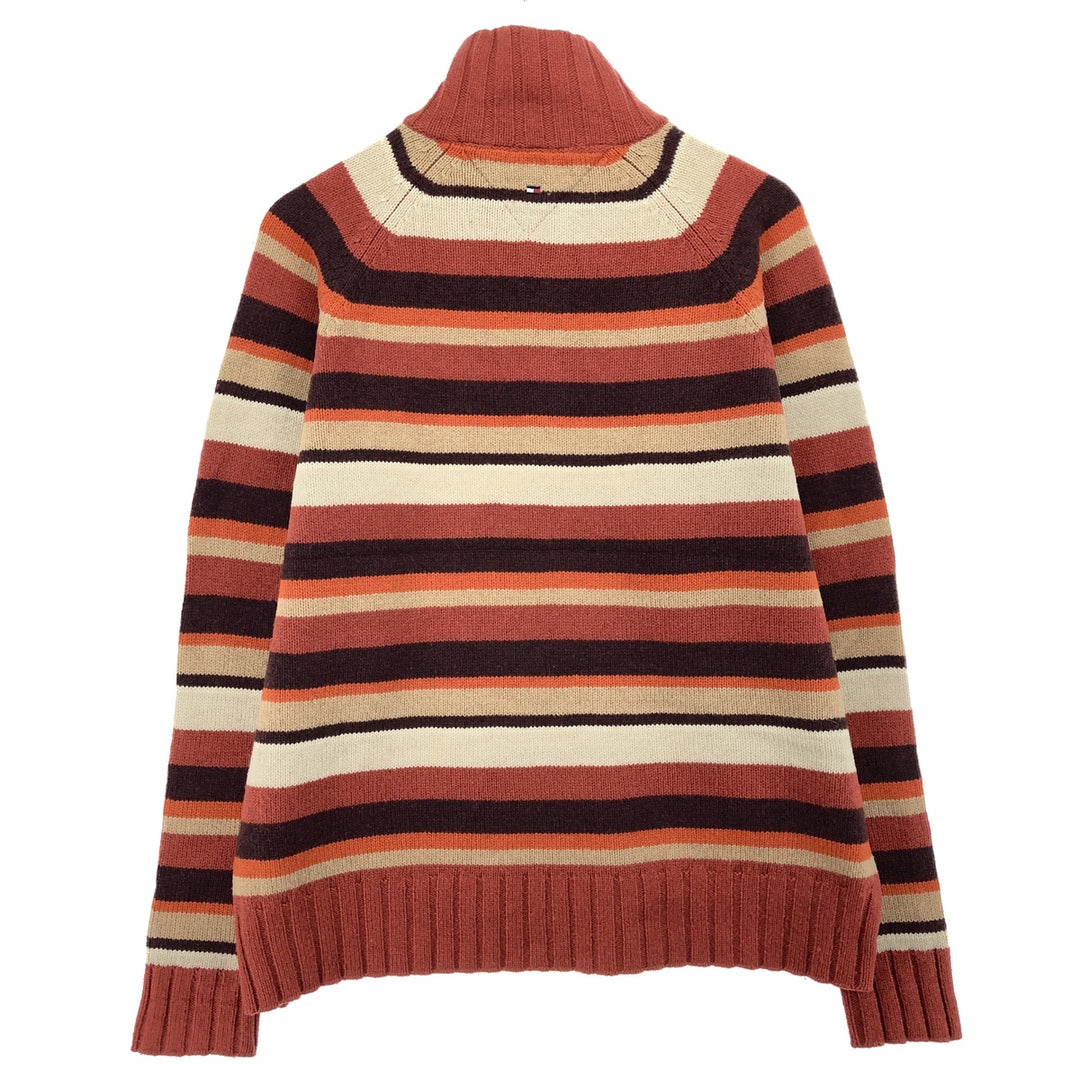 Tommy Hilfiger TOMMY HILFIGER Multi-border wool knit half-zip sweater Men's L size / eaa434819