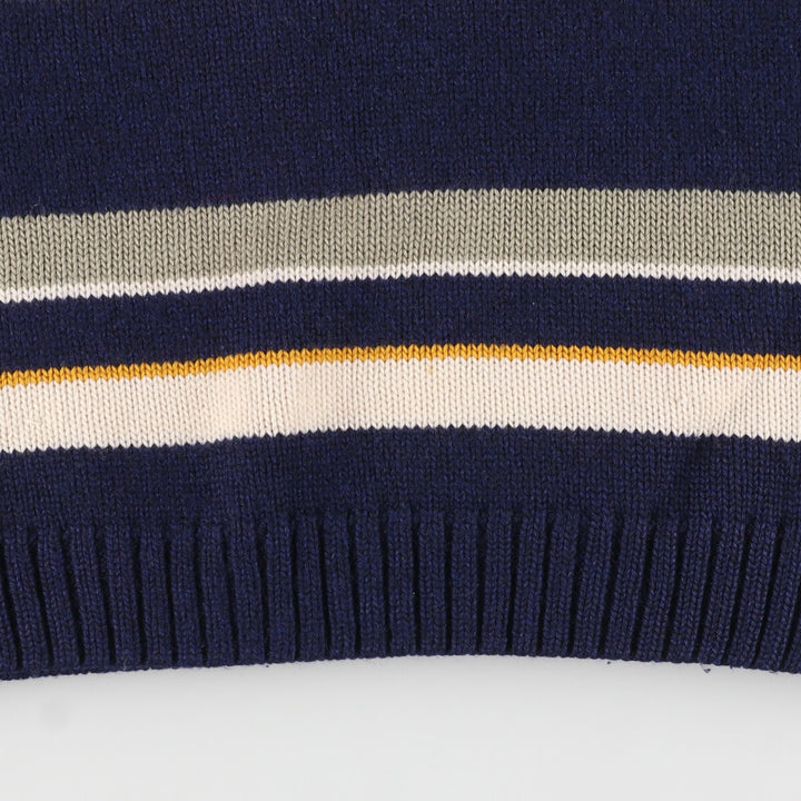 LACOSTE Border Pattern Acrylic x Wool Knit Sweater Size 6 Men's XL / eaa434862