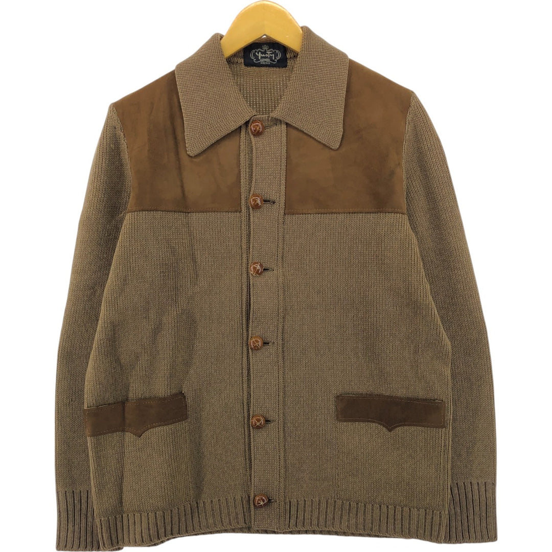 Collared wool knit cardigan, men's size M / eaa434880