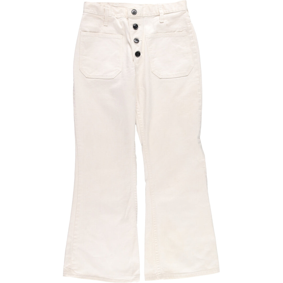 70'S Maverick Blue Bell Flare Cut Denim Pants Made in USA Women's L (w30) Vintage /eaa435012