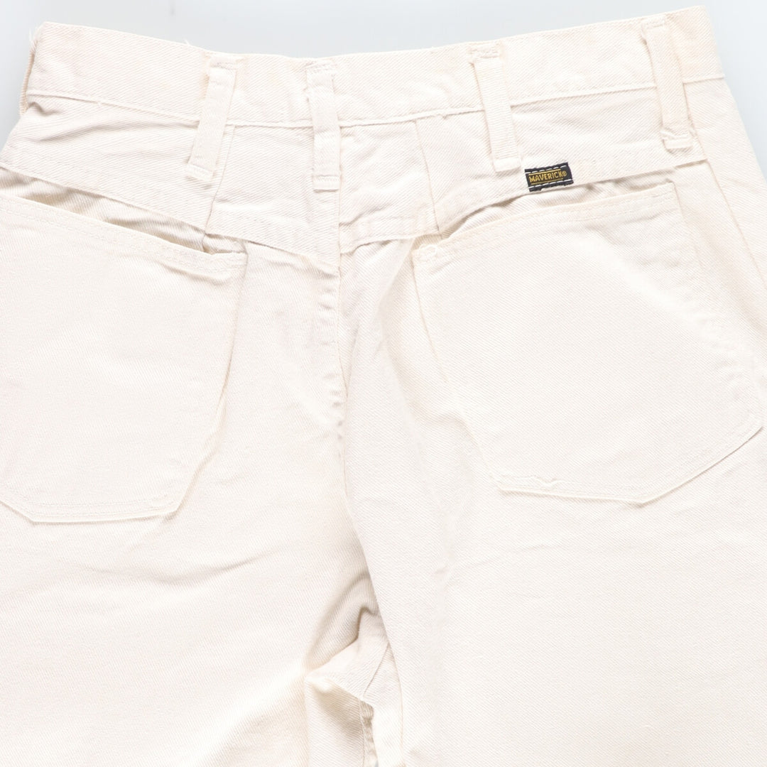 70'S Maverick Blue Bell Flare Cut Denim Pants Made in USA Women's L (w30) Vintage /eaa435012