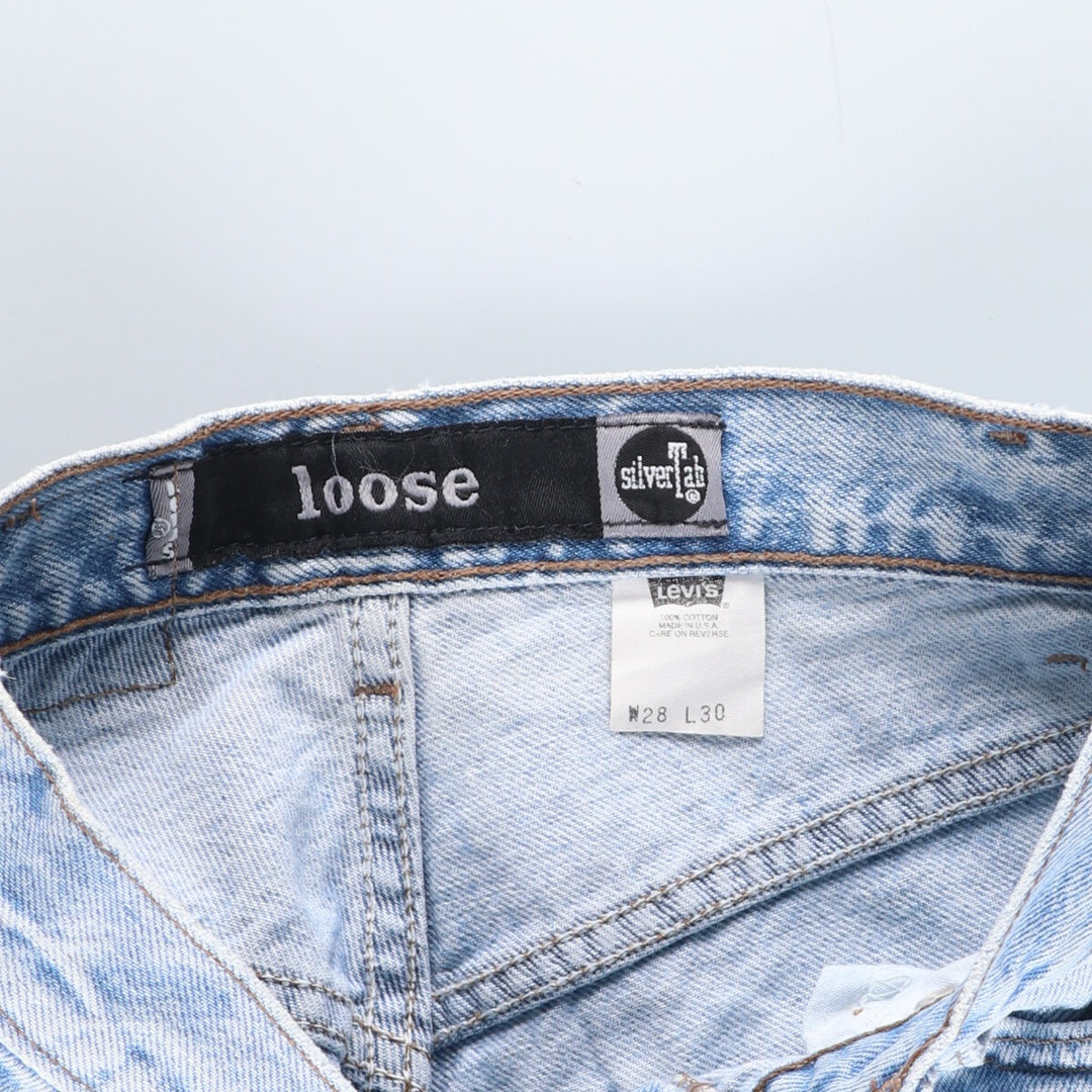 90'S Levi's Silver Tab LOOSE Tapered Denim Pants Made in USA Women's L (w28) Vintage /eaa435032