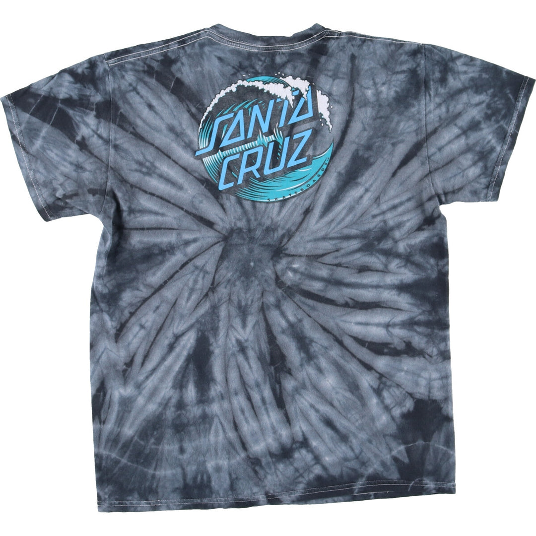 SANTA CRUZ Tie-dye Pattern Surf Skate T-shirt Men's S /eaa435042