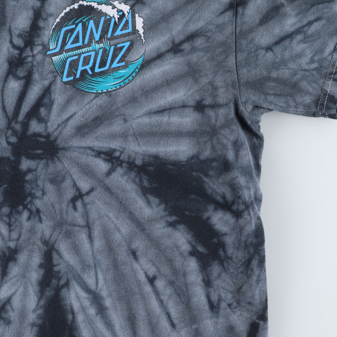 SANTA CRUZ Tie-dye Pattern Surf Skate T-shirt Men's S /eaa435042