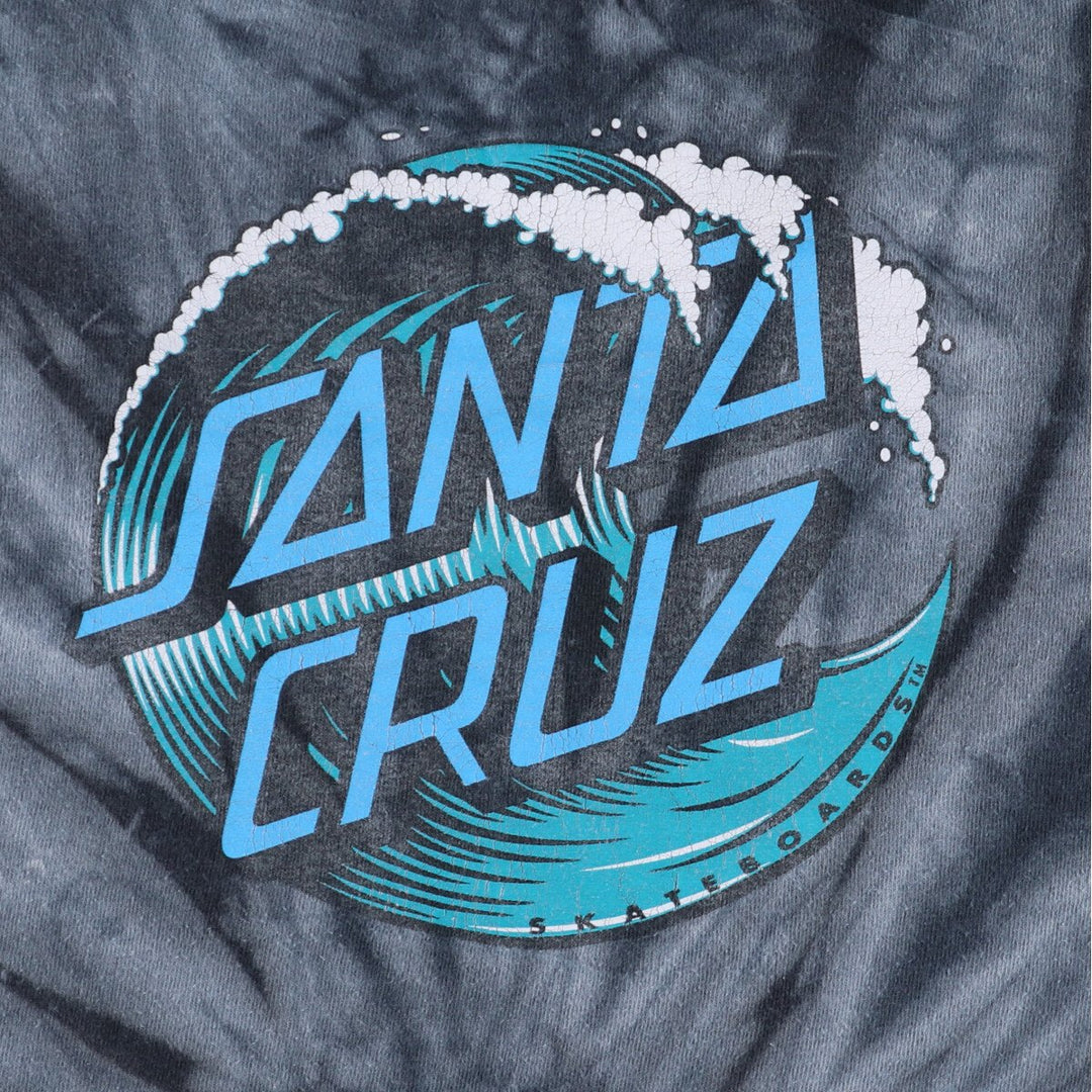 SANTA CRUZ Tie-dye Pattern Surf Skate T-shirt Men's S /eaa435042