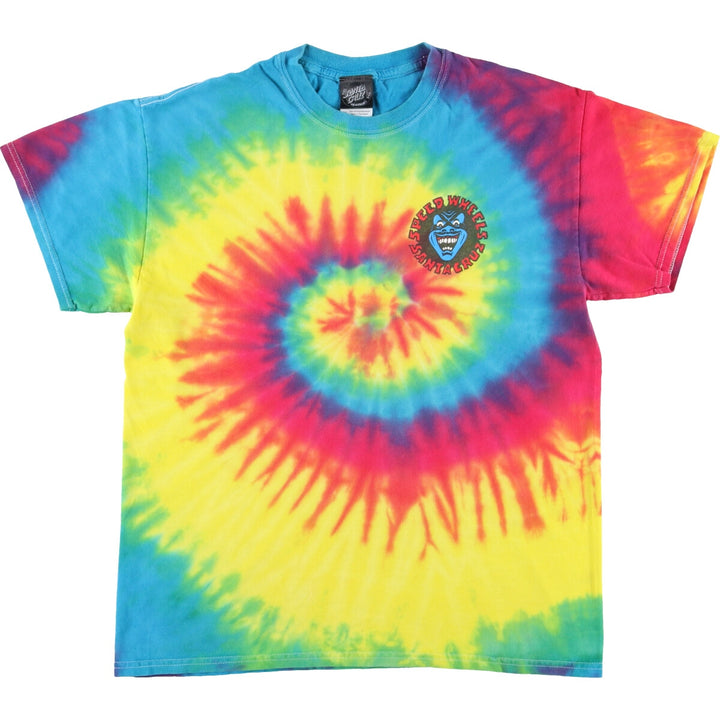 SANTA CRUZ Tie-dye Pattern Surf Skate T-shirt Men's M /eaa435046