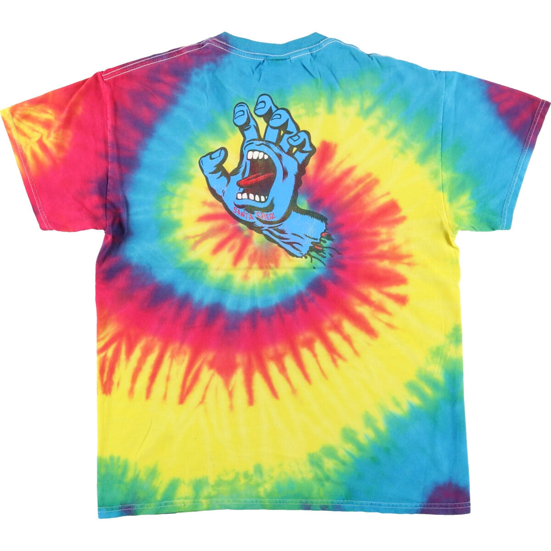 SANTA CRUZ Tie-dye Pattern Surf Skate T-shirt Men's M /eaa435046