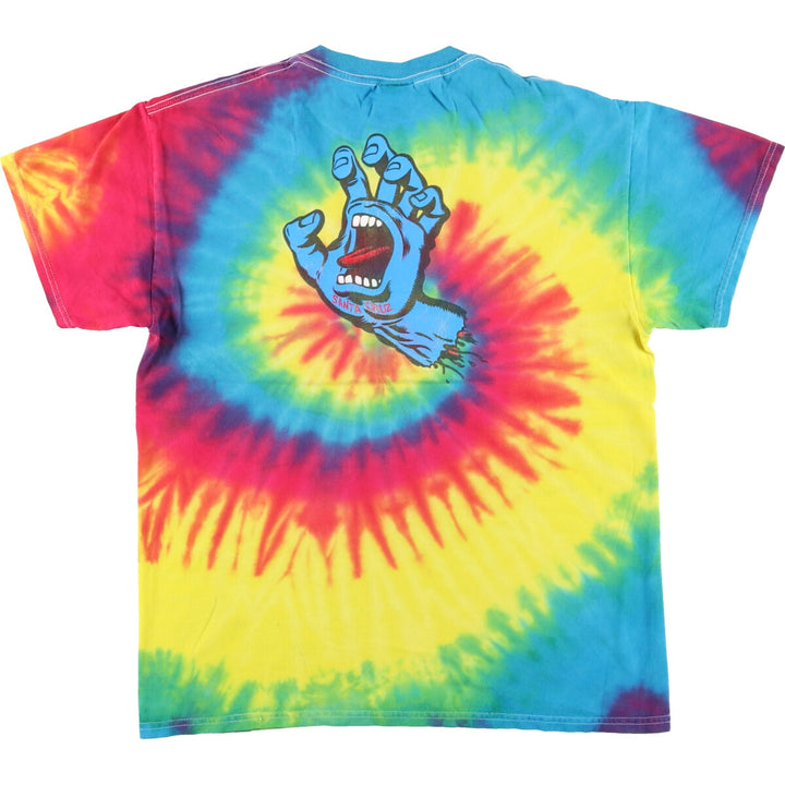 SANTA CRUZ Tie-dye Pattern Surf Skate T-shirt Men's M /eaa435046