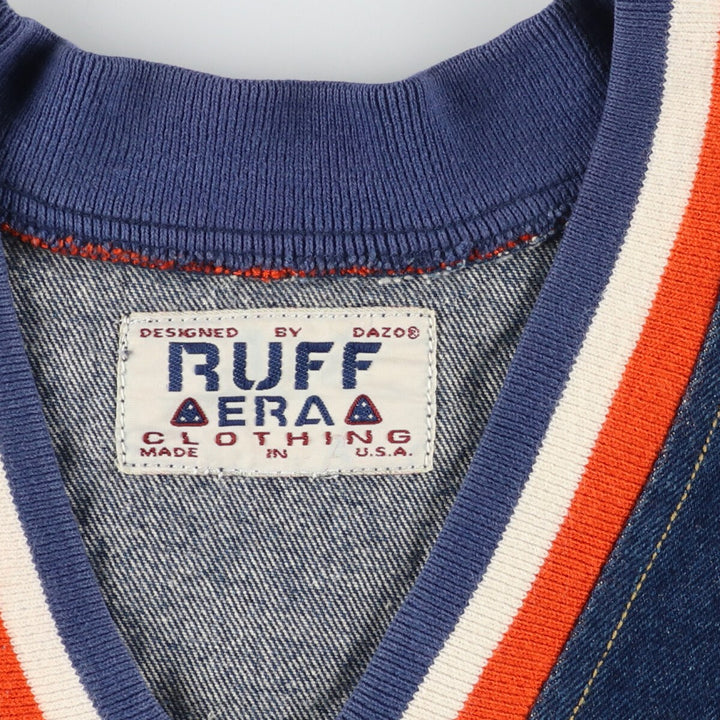 90'S RUFF ERA pullover denim jacket made in USA, men's L, vintage /eaa435061