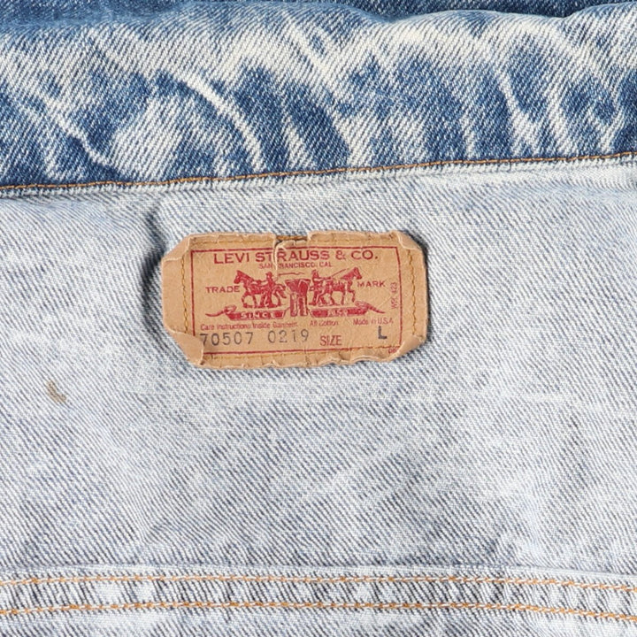 90'S Levi's 70507-0219 denim jacket, G-jacket, made in USA, men's L, vintage / eaa435081