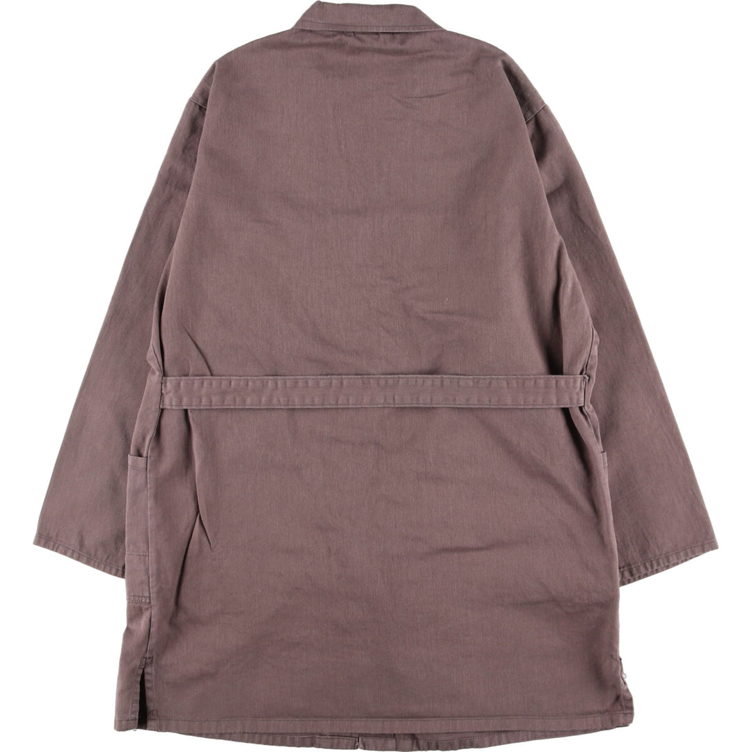 Eurowork Shop Coat Men's L cotton gray type Vintage Second Hand