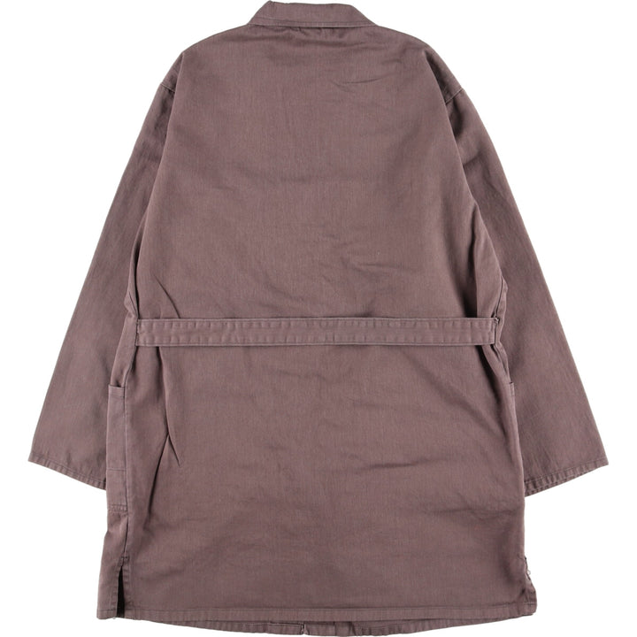 Eurowork Shop Coat Men's L cotton gray type Vintage Second Hand