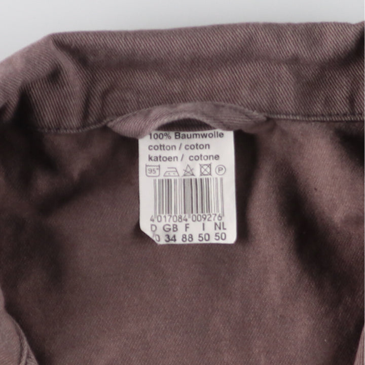 Eurowork Shop Coat Men's L cotton gray type Vintage Second Hand