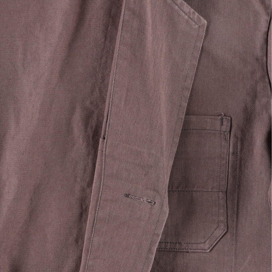 Eurowork Shop Coat Men's L cotton gray type Vintage Second Hand