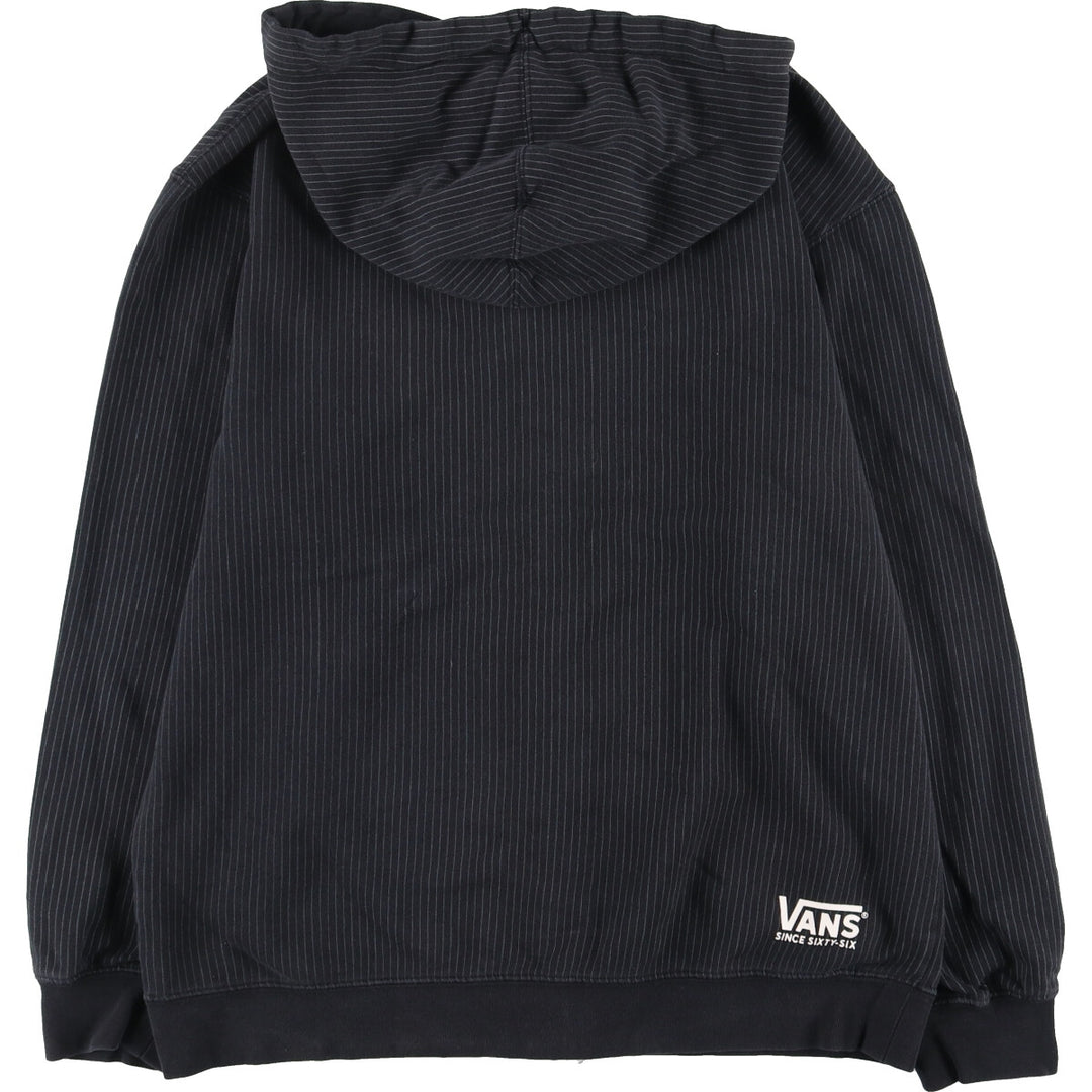 VANS Stripe Pattern Sweat Full Zip Hoodie Men's L /eaa435195