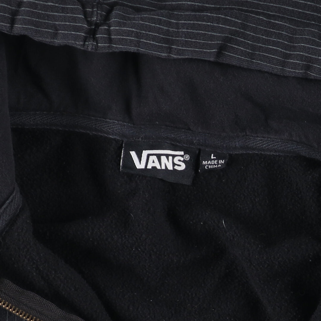 VANS Stripe Pattern Sweat Full Zip Hoodie Men's L /eaa435195