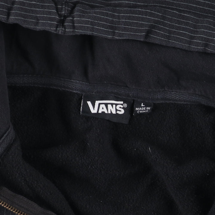 VANS Stripe Pattern Sweat Full Zip Hoodie Men's L /eaa435195