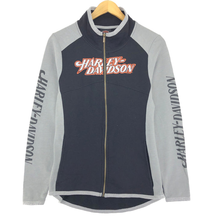 Harley-Davidson Sleeve Print Double-Sided Print Full Zip Sweatshirt Trainer Women's M /eaa435196