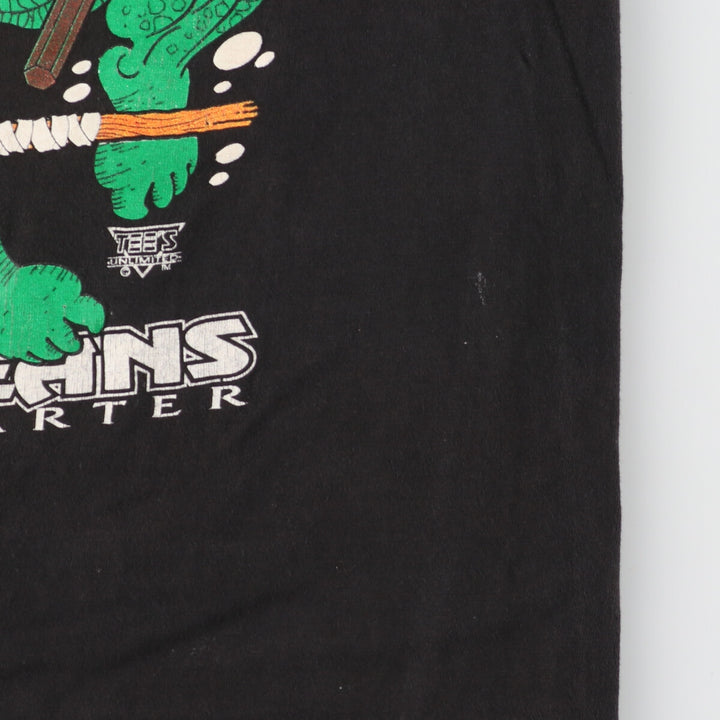 80's Hanes BEEFY-T TEENAGE MUTANT NINJA TURTLES Parody Character Print T-Shirt Made in USA Men's XL /eaa435506