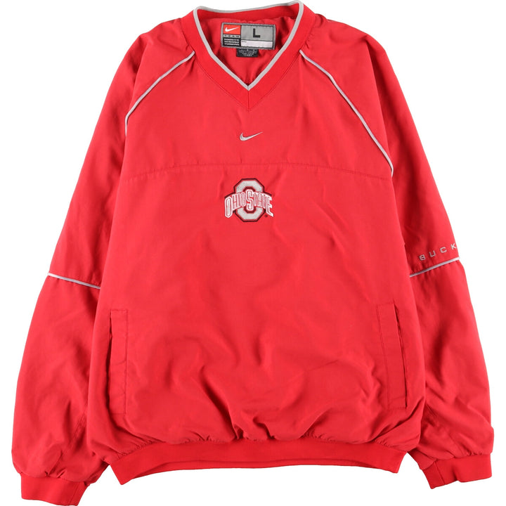 00'S Nike NIKE TEAM OHIO STATE Ohio State University College V-neck warm-up pullover Men's L /eaa435560