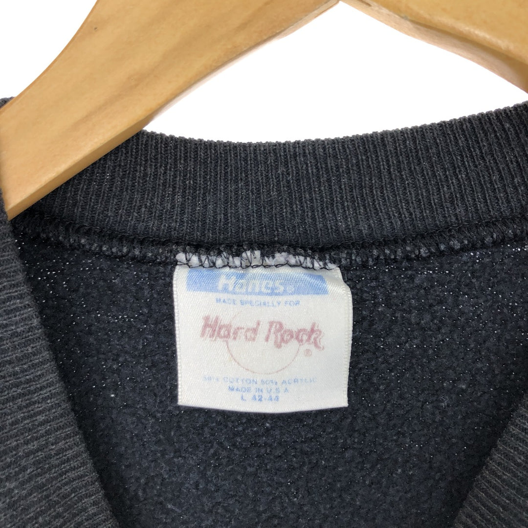 90'S Hanes Hard Rock Cafe Advertising Sweatshirt Trainer Made in USA Women's L Vintage /eaa435589