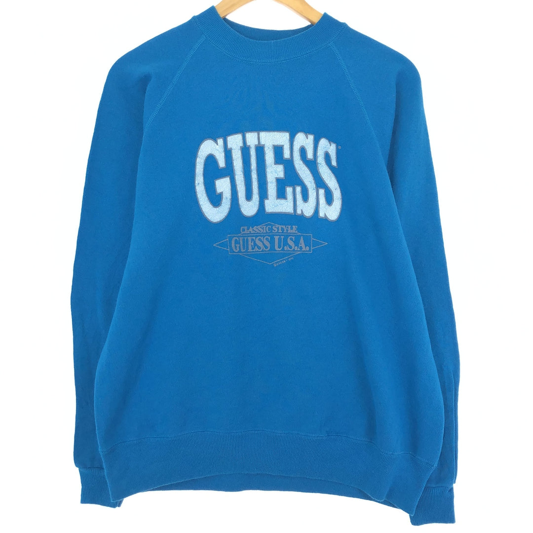 90'S Hanes GUESS CLASSIC STYLE GUESS USA sweatshirt, made in USA, men's L, vintage /eaa435596