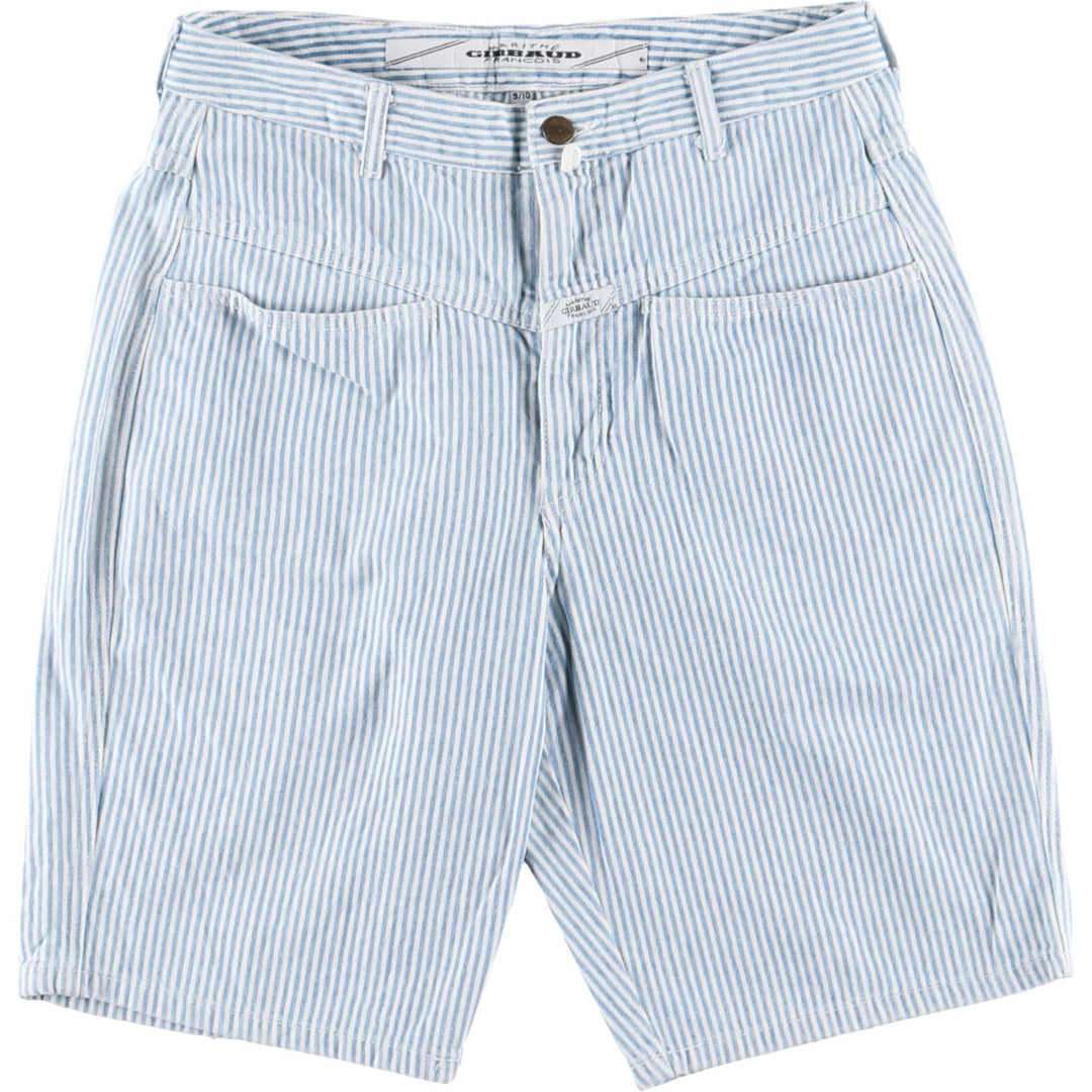 Marithé François Girbaud Hickory Stripe Cotton Shorts Short Pants Made in USA Women's L (w29) /eaa435732