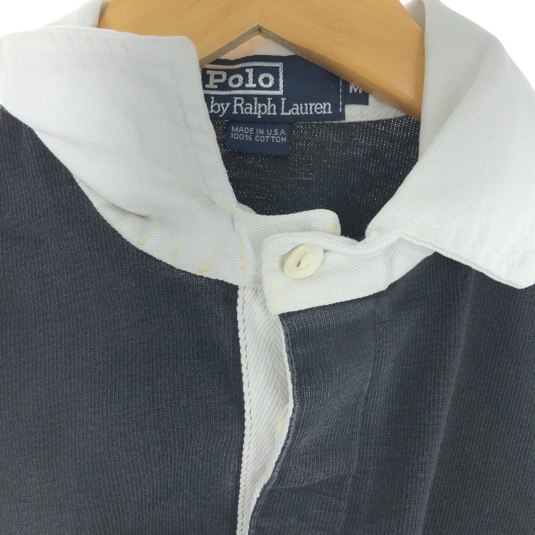 90'S Ralph Lauren POLO by Ralph Lauren short sleeve rugby shirt made in USA men's M vintage / eaa435828