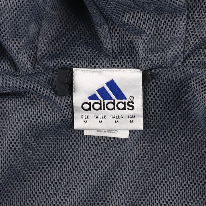 00'S Adidas Back Logo Nylon Hoodie Men's M /eaa435863